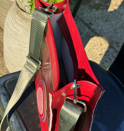 Box Bag: Burgundy Spot