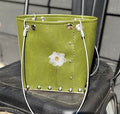 Small Olive Green with Flower