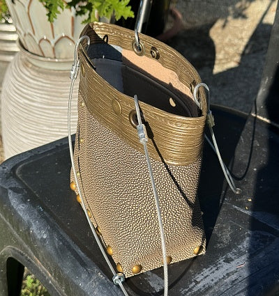 Small Split Bronze Pebble/Bronze Lines